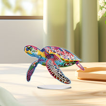 Load image into Gallery viewer, Sea Turtle-Single Side Drill-Acrylic Diamond Desktop Ornament