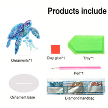 Load image into Gallery viewer, Sea Turtle-Single Side Drill-Acrylic Diamond Desktop Ornament
