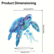 Load image into Gallery viewer, Sea Turtle-Single Side Drill-Acrylic Diamond Desktop Ornament