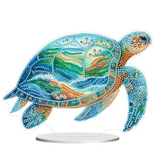 Load image into Gallery viewer, Sea Turtle-Single Side Drill-Acrylic Diamond Desktop Ornament