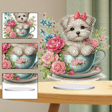 Load image into Gallery viewer, Teacup Puppy-Single Side Drill-Acrylic Diamond Desktop Ornament