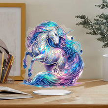 Load image into Gallery viewer, Unicorn-Single Side Drill-Acrylic Diamond Desktop Ornament