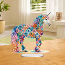 Load image into Gallery viewer, Unicorn-Single Side Drill-Acrylic Diamond Desktop Ornament