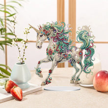 Load image into Gallery viewer, Unicorn-Single Side Drill-Acrylic Diamond Desktop Ornament