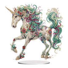 Load image into Gallery viewer, Unicorn-Single Side Drill-Acrylic Diamond Desktop Ornament