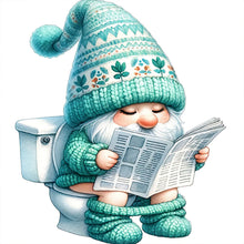 Load image into Gallery viewer, Toilet Gnome-Full Round Diamond Painting-30x30cm