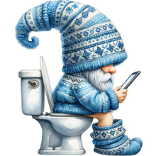 Load image into Gallery viewer, Toilet Gnome-Full Round Diamond Painting-30x30cm