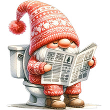 Load image into Gallery viewer, Toilet Gnome-Full Round Diamond Painting-30x30cm