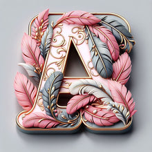 Load image into Gallery viewer, Feather Letter-Full Round Diamond Painting-30x30cm