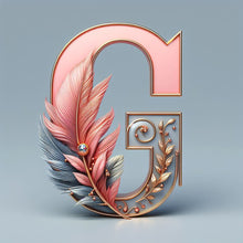 Load image into Gallery viewer, Feather Letter-Full Round Diamond Painting-30x30cm