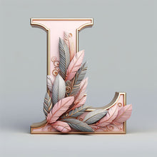 Load image into Gallery viewer, Feather Letter-Full Round Diamond Painting-30x30cm