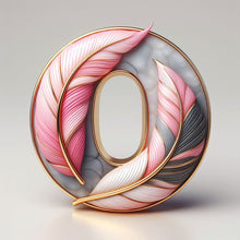 Load image into Gallery viewer, Feather Letter-Full Round Diamond Painting-30x30cm