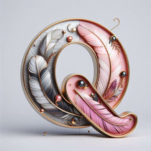 Load image into Gallery viewer, Feather Letter-Full Round Diamond Painting-30x30cm