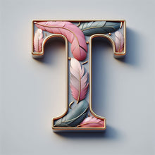 Load image into Gallery viewer, Feather Letter-Full Round Diamond Painting-30x30cm