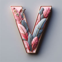 Load image into Gallery viewer, Feather Letter-Full Round Diamond Painting-30x30cm