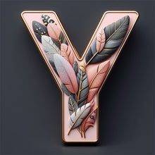 Load image into Gallery viewer, Feather Letter-Full Round Diamond Painting-30x30cm