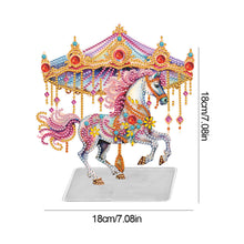 Load image into Gallery viewer, Flower Carousel-Single Side Drill-Acrylic Diamond Desktop Ornament