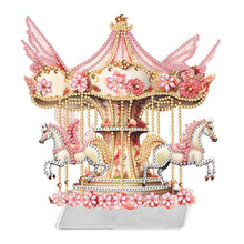 Load image into Gallery viewer, Flower Carousel-Single Side Drill-Acrylic Diamond Desktop Ornament