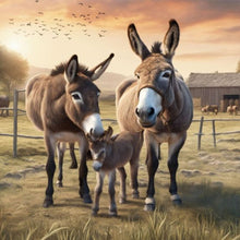 Load image into Gallery viewer, Cow Family-Full Round Diamond Painting-30x30cm