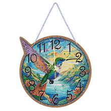 Load image into Gallery viewer, Owl Hummingbird Dragonfly Butterfly-Wooden Diamond Clock Pendant