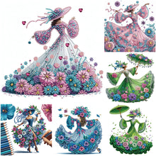 Load image into Gallery viewer, Lady-Partial Special Diamond Painting-30x30cm