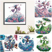 Load image into Gallery viewer, Lady-Partial Special Diamond Painting-30x30cm