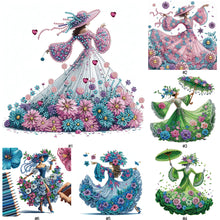 Load image into Gallery viewer, Lady-Partial Special Diamond Painting-30x30cm