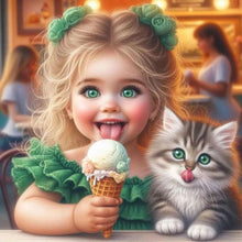 Load image into Gallery viewer, Girl-Full Round Diamond Painting-30x30cm