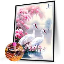 Load image into Gallery viewer, White Crane-Full Round Diamond Painting-50x60cm-Large Size