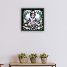 Load image into Gallery viewer, Baseball Boy-Full Round Diamond Painting-30x30cm