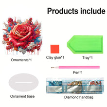 Load image into Gallery viewer, Flower-Single Side Drill-Acrylic Diamond Desktop Ornament