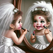 Load image into Gallery viewer, Girl-Full Round Diamond Painting-30x30cm