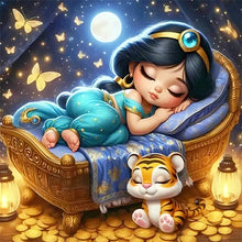 Load image into Gallery viewer, Sleeping Princess Jasmine-Full Round Diamond Painting-40x40cm