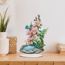 Load image into Gallery viewer, Flower Eagle Hummingbird-Single Side Drill-Acrylic Diamond Desktop Ornament