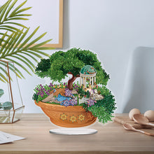 Load image into Gallery viewer, Flower Eagle Hummingbird-Single Side Drill-Acrylic Diamond Desktop Ornament