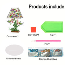 Load image into Gallery viewer, Flower Eagle Hummingbird-Single Side Drill-Acrylic Diamond Desktop Ornament