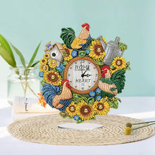 Load image into Gallery viewer, 5D DIY Special Shape Diamond Painting Desk Ornament Handmade Clock Kit