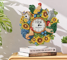 Load image into Gallery viewer, 5D DIY Special Shape Diamond Painting Desk Ornament Handmade Clock Kit