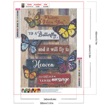 Load image into Gallery viewer, Butterfly Slogan-Full Round Diamond Painting-30x40cm