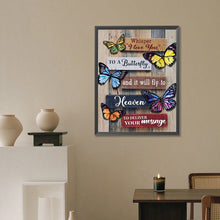 Load image into Gallery viewer, Butterfly Slogan-Full Round Diamond Painting-30x40cm