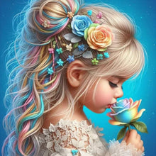 Load image into Gallery viewer, Rose Hair Girl-Full Round Diamond Painting-30x30cm