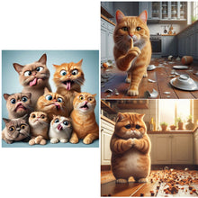 Load image into Gallery viewer, Cat-Full Round Diamond Painting-30x30cm