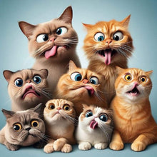 Load image into Gallery viewer, Cat-Full Round Diamond Painting-30x30cm