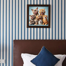 Load image into Gallery viewer, Funny Cat-Full Round Diamond Painting-40x40cm