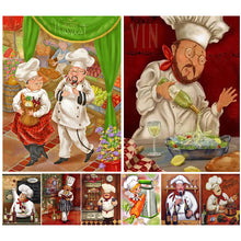 Load image into Gallery viewer, Chef-Full Round Diamond Painting-30x40cm