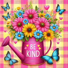 Load image into Gallery viewer, Watering Can Bouquet-Full Round Diamond Painting-40x40cm