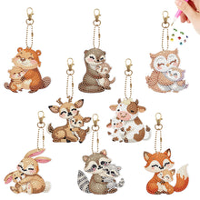 Load image into Gallery viewer, 6/8Pcs/Set Animal-Double Side Drill-Diamond Keychain