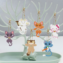 Load image into Gallery viewer, 6/8Pcs/Set Animal-Double Side Drill-Diamond Keychain