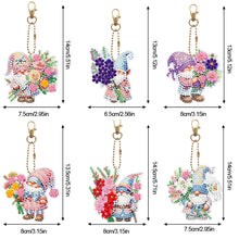 Load image into Gallery viewer, 6/8Pcs/Set Animal-Double Side Drill-Diamond Keychain