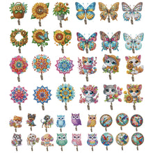Load image into Gallery viewer, 6Pcs/Set Animal-Diamond Art Craft Wall Hooks